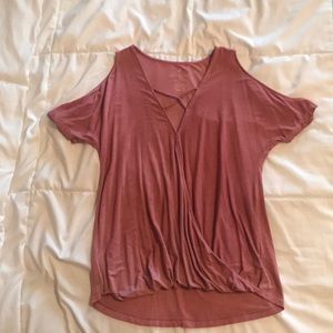 american eagle cold shoulder top